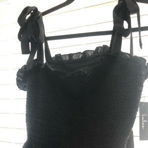 Black Lulus Smocked Jumpsuit